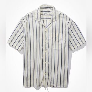 American Eagle Striped Poolside Button Up